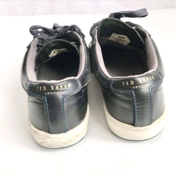 Ted Baker Men’s Black Matte Leather Casual Fashion Sneaker Shoe US 9|UK 8|EUR 42 - Picture 9 of 12